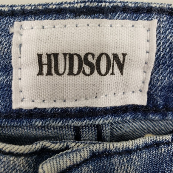 Hudson Kids Tilly Skinny Jeans 12 Girls Ankle Raw Frayed Hem Light Wash Blue NEW - Picture 6 of 9